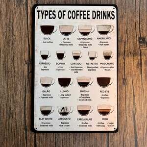 Wall Hanging Sign Metal Sign Kitchen Decor Gift for Coffee Lover NEW FAST SHIP